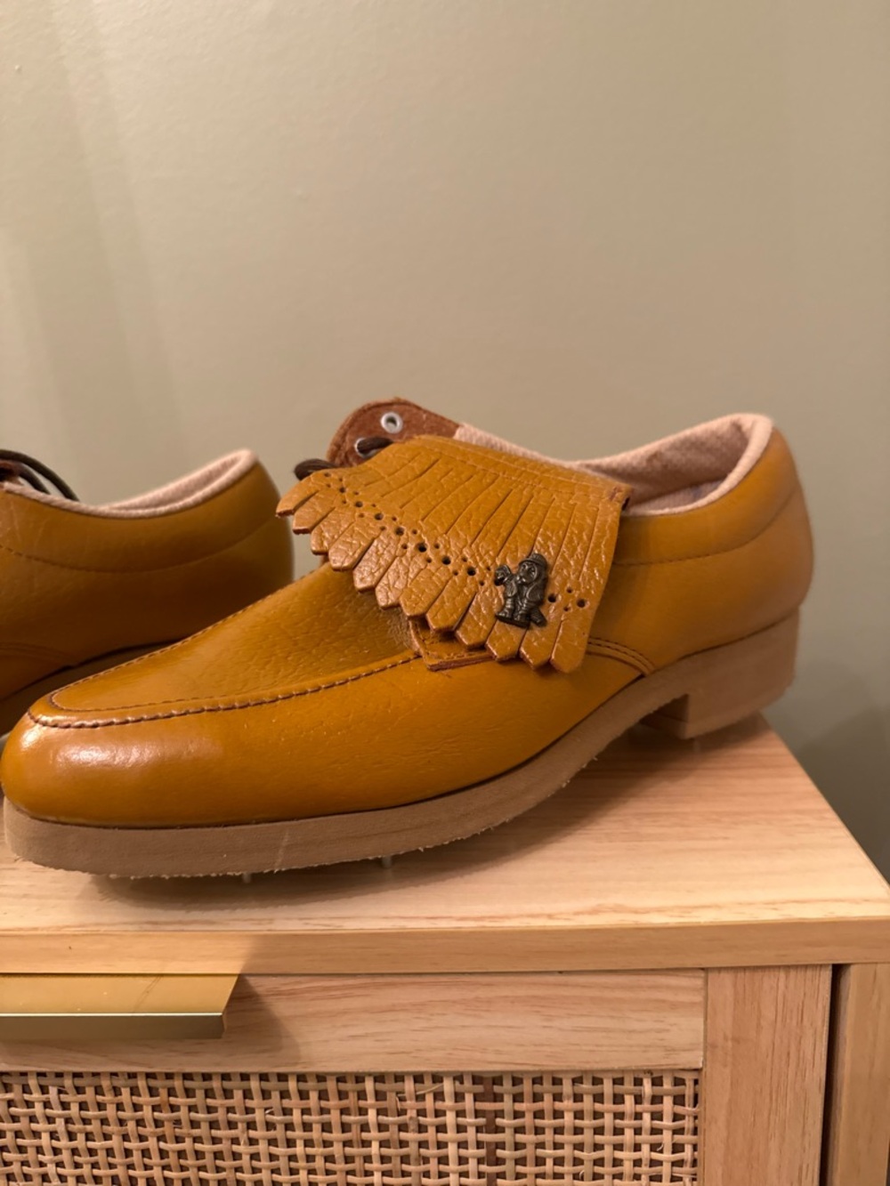 NWT IN BOX VINTAGE Hush Puppies Greb Golf Shoes Men’s 7.5 W New Old Stock